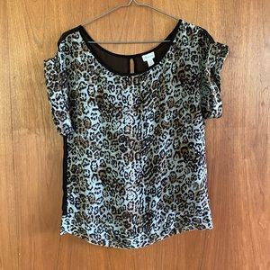 Dynamite leopard blouse